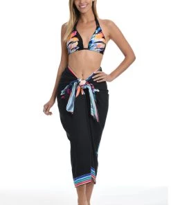 La Blanca Cover Ups Prism Palm Pareo Wrap