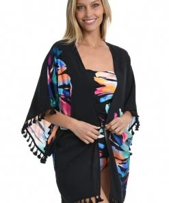 La Blanca Cover Ups Prism Palm Kimono