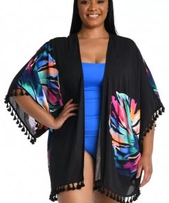La Blanca Cover Ups Prism Palm Kimono