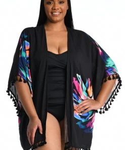 La Blanca Cover Ups Prism Palm Kimono