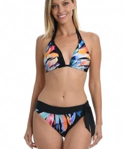 La Blanca Tops Prism Palm Halter Triangle Top