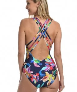 La Blanca By The Sea Multi-Strap Cross-Back One Piece