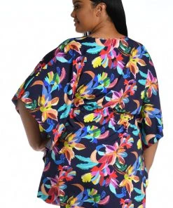 La Blanca Cover Ups By The Sea V-Neck Caftan