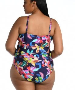 La Blanca Tops By The Sea Lingerie Strap Underwire* Tankini Top