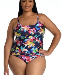 La Blanca Tops By The Sea Lingerie Strap Underwire* Tankini Top