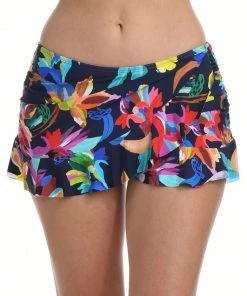 La Blanca Bottoms By The Sea Asymmetrical Ruffle Skirt