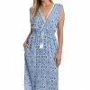 La Blanca Mediterranean Breeze Tie Front Mid Length Dress