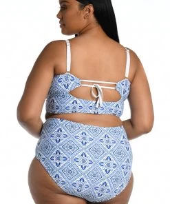 La Blanca Mediterranean Breeze Bandeau Midkini Top