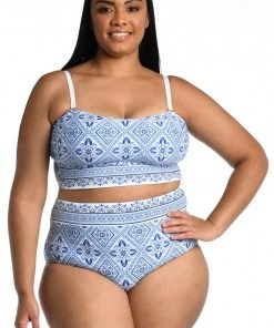La Blanca Mediterranean Breeze Bandeau Midkini Top