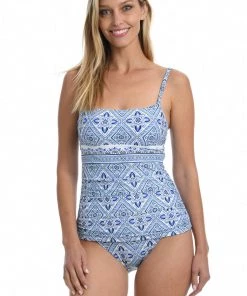 La Blanca Tops Mediterranean Breeze Lingerie Strap Tankini Top
