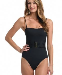 La Blanca Island Goddess Bandeau Mio One-Piece
