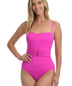 La Blanca Island Goddess Bandeau Mio One-Piece
