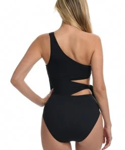 La Blanca One-Piece Island Goddess Cutout One Shoulder Mio