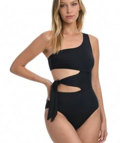 La Blanca One-Piece Island Goddess Cutout One Shoulder Mio