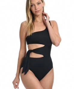 La Blanca One-Piece Island Goddess Cutout One Shoulder Mio