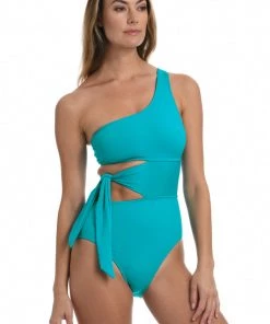 La Blanca Island Goddess Cutout One Shoulder Mio One-Piece