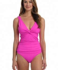 La Blanca Island Goddess Twist Tie Back Tankini Tops