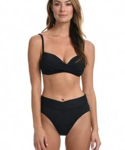 La Blanca Island Goddess Over The Shoulder Wrap Top