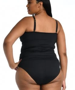 La Blanca Island Goddess Bandeau Tankini Top