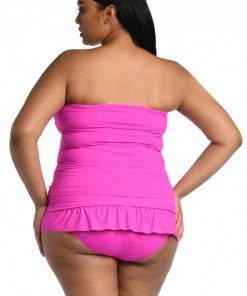 La Blanca Tops Island Goddess Bandeau Tankini Top