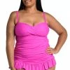 La Blanca Tops Island Goddess Bandeau Tankini Top
