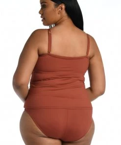 La Blanca Tops Island Goddess Bandeau Tankini Top