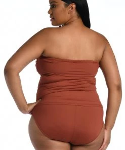 La Blanca Tops Island Goddess Bandeau Tankini Top