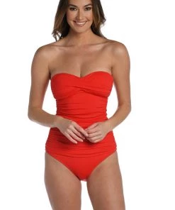 La Blanca Island Goddess Bandeau Tankini Top Tops