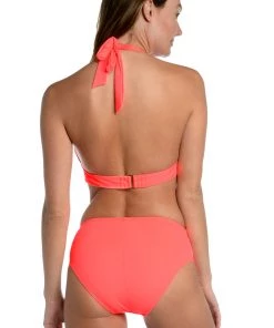 La Blanca Island Goddess Shirred Strap Halter Bra Top Tops