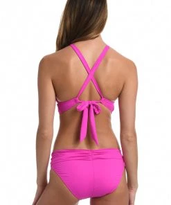 La Blanca Island Goddess High Neck Midkini Top Tops