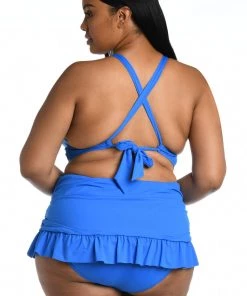 La Blanca Tops Island Goddess High Neck Midkini Top