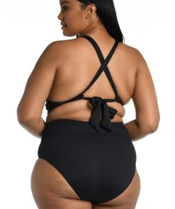 La Blanca Island Goddess High Neck Midkini Top