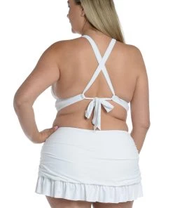 La Blanca Island Goddess High Neck Midkini Top