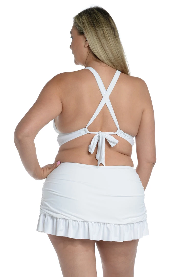 La Blanca Island Goddess High Neck Midkini Top