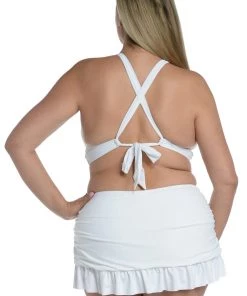 La Blanca Island Goddess High Neck Midkini Top