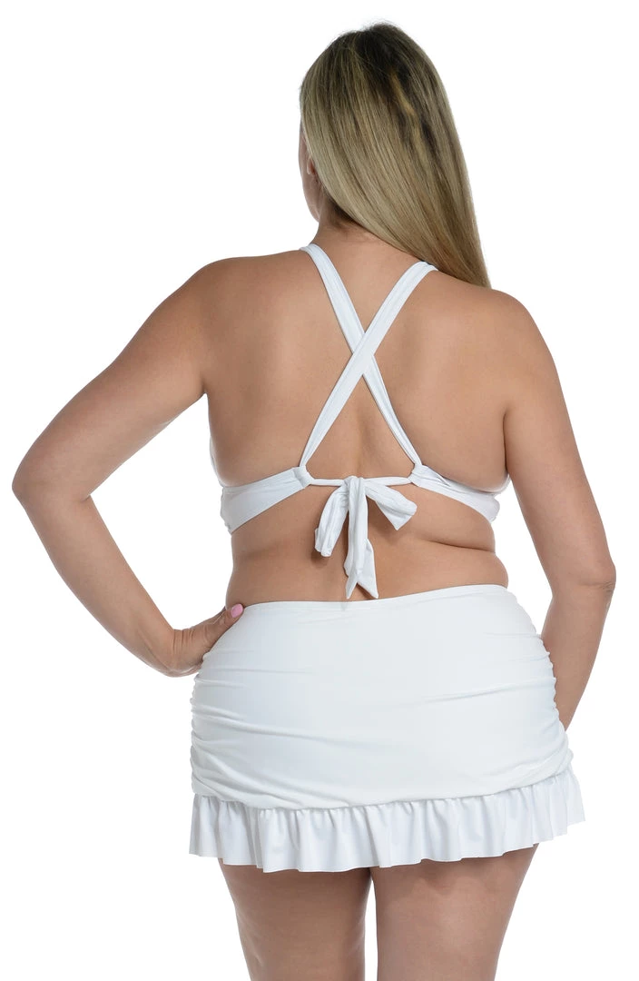 La Blanca Island Goddess High Neck Midkini Top