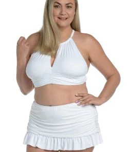 La Blanca Island Goddess High Neck Midkini Top