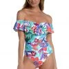 La Blanca Tropics Of Tropez Off Shoulder Ruffle One Piece One-Piece