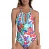 La Blanca Tropics Of Tropez High-Neck Keyhole One Piece