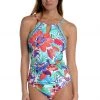 La Blanca Tops Tropics Of Tropez High-Neck Keyhole Tankini Top