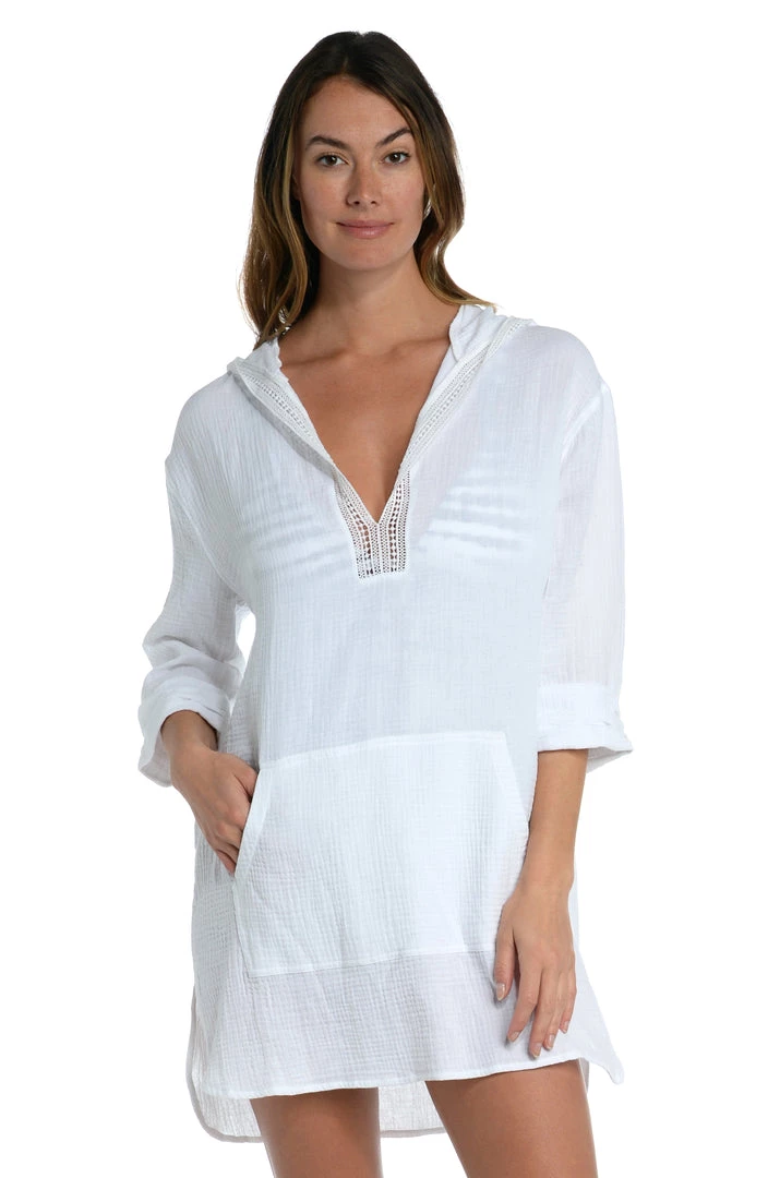 La Blanca Cover Ups Seaside Covers Hoodie