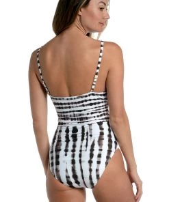 La Blanca One-Piece Twisted Bamboo Plunge One Piece
