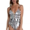 La Blanca One-Piece Twisted Bamboo Plunge One Piece