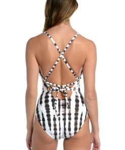 La Blanca Twisted Bamboo Lingerie One Piece