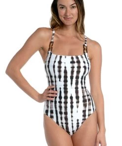 La Blanca Twisted Bamboo Lingerie One Piece