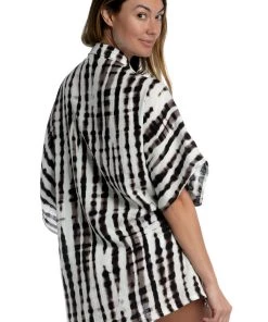 La Blanca Cover Ups Twisted Bamboo Convertible Shirt Dress