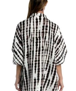 La Blanca Cover Ups Twisted Bamboo Convertible Shirt Dress