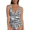 La Blanca Tops Twisted Bamboo Twist Tie Back Tankini