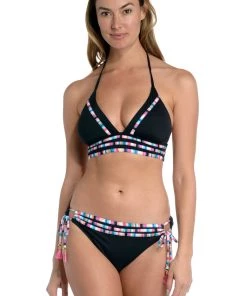 La Blanca Catalina Coast Banded Halter Triangle Top