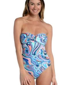 La Blanca One-Piece Crystal Cove Bandeau Mio